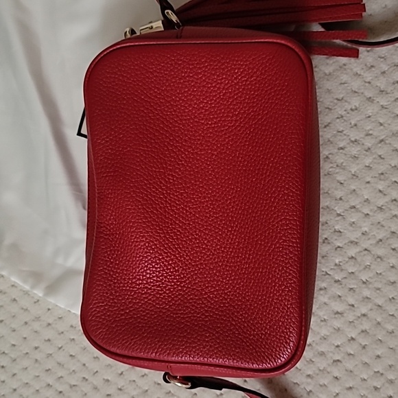 Authentic Gucci Soho Leather Disco Crossbody RED Shoulder Bag - Picture 3 of 10